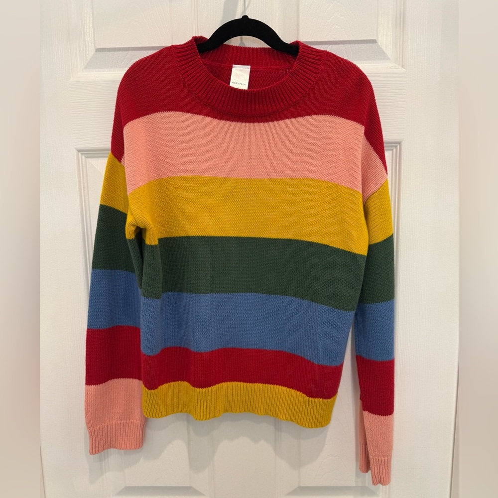 Nordstrom Multicolor Striped Crew Neck Sweater
